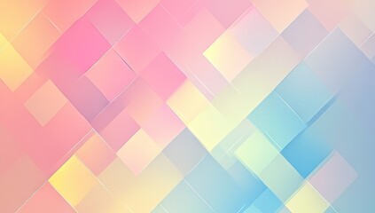 Abstract geometric background with soft pastel colors.  A blend of vibrant hues and overlapping diamond shapes creates a calming, modern aesthetic.  The gradient effect adds depth and visual interest