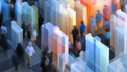 3d attendance chart visualizing student engagement in urban environment top-down viewpoint educational insights