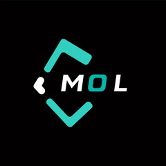 MOL creative minimalist letter logo. MOL unique vector initials alphabet letter logo design