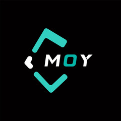 MOY creative minimalist letter logo. MOY unique vector initials alphabet letter logo design