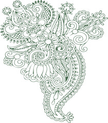 Beautiful flower art and mandala vector design