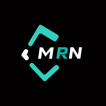 MRN creative minimalist letter logo. MRN unique vector initials alphabet letter logo design
