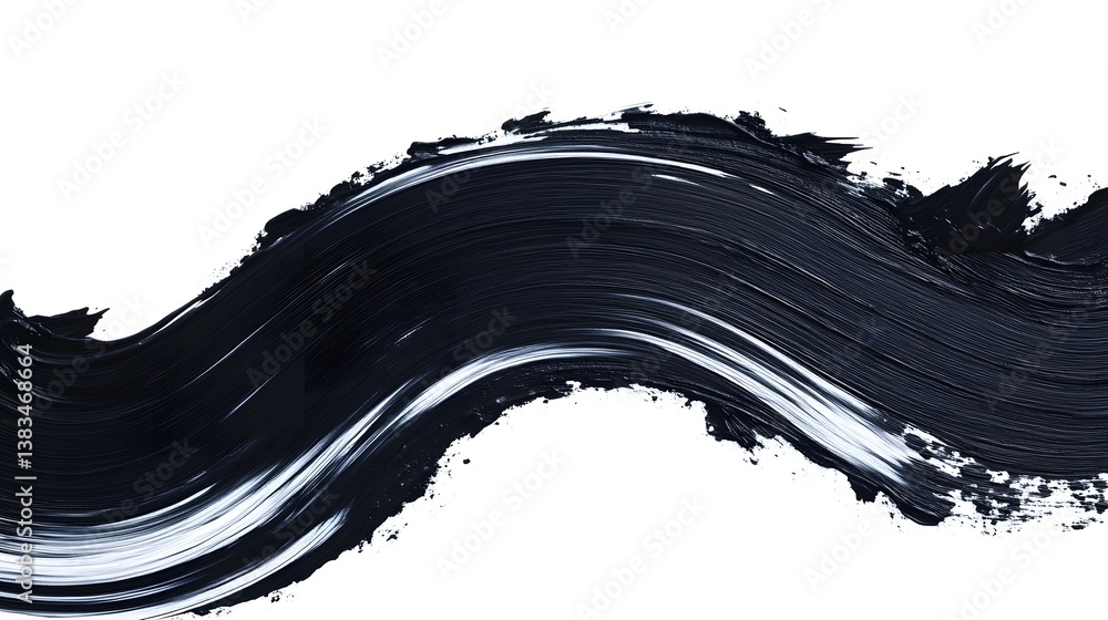 Poster dynamic brushstroke abstract art with fluid movement and contemporary texture