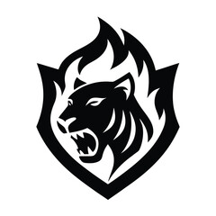  a-bold logo of a tiger flame