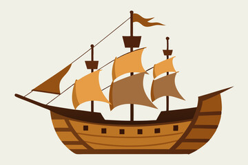 ship on a white background