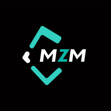 MZM creative minimalist letter logo. MZM unique vector initials alphabet letter logo design