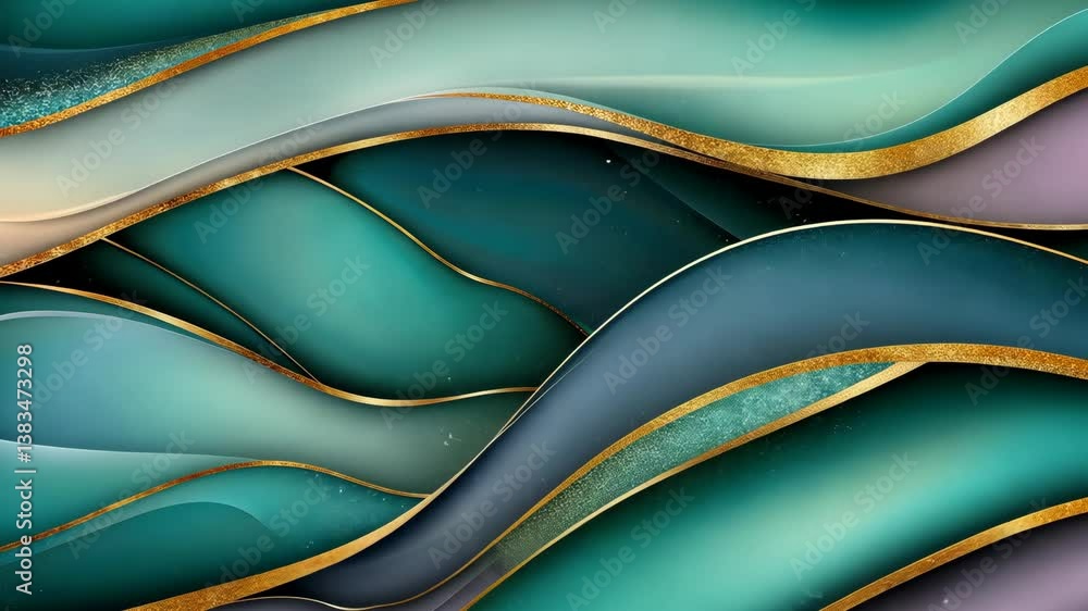 Poster colorful abstract waves create a soothing visual experience in modern design suitable for various ap