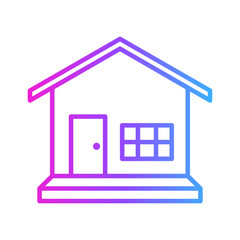 Flat Design Home Symbol Vector Icon
