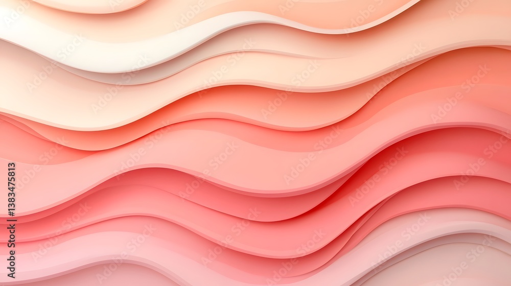 Poster soft gradient waves with luminous highlights - modern minimalist background