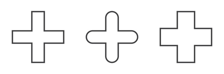 Obraz premium Plus icon. Add create plus icon