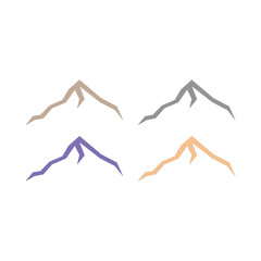 NATURAL MOUNTAINS SIGN SYMBOL LOGO VECTOR