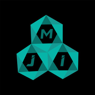MJI creative minimalist letter logo. MJI unique vector initials alphabet letter logo design