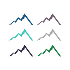 COLORFUL HILLS DESIGN LOGO SIGN SYMBOL VECTOR