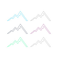 COLORFUL HILLS DESIGN LOGO SIGN SYMBOL VECTOR