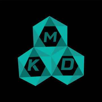 MKD creative minimalist letter logo. MKD unique vector initials alphabet letter logo design