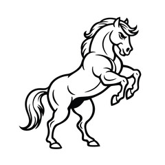 horse silhouette vector