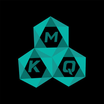 MobileMKQ creative minimalist letter logo. MKQ unique vector initials alphabet letter logo design