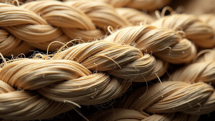 Coarse Close-Up Coir Rope Nautical Marine Detail