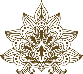 Beautiful flower art and mandala vector design