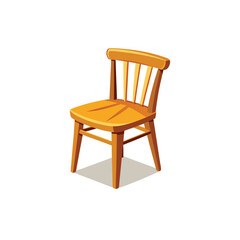 Fototapeta premium Vintage wooden chair isolated on white background