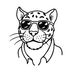 vector illustration of cartoon tiger