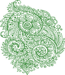 Beautiful flower art and mandala vector design