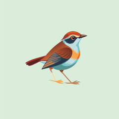 A small red-breasted robin perched on a tree branch in a natural garden setting