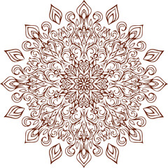 Beautiful flower art and mandala vector design