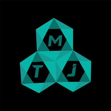 MTJ creative minimalist letter logo. MTJ unique vector initials alphabet letter logo design