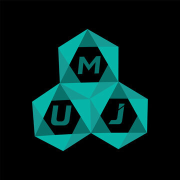 MUJ creative minimalist letter logo. MUJ unique vector initials alphabet letter logo design