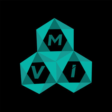 MVI creative minimalist letter logo. MVI unique vector initials alphabet letter logo design