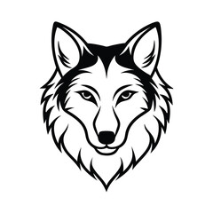 wolf head vector