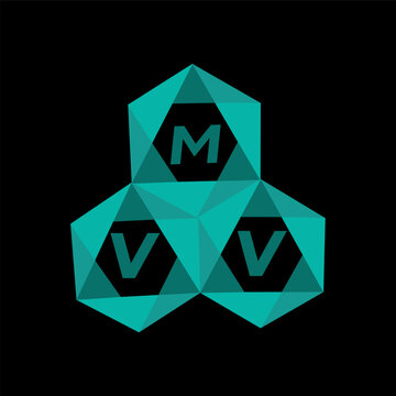 MVV creative minimalist letter logo. MVV unique vector initials alphabet letter logo design