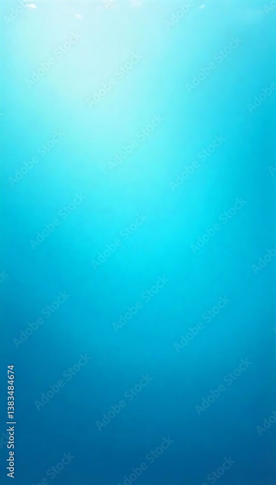 Poster generative ai underwater gradient of blue tones and light rays