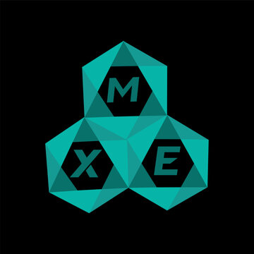 MXE creative minimalist letter logo. MXE unique vector initials alphabet letter logo design