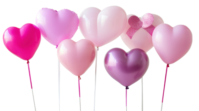 Colorful Heart-Shaped Balloons for Celebrations and Events