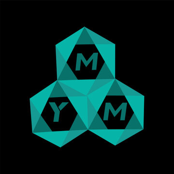 MYM creative minimalist letter logo. MYM unique vector initials alphabet letter logo design