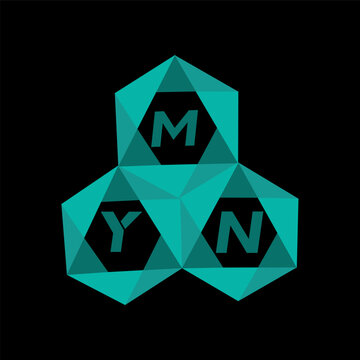MYN creative minimalist letter logo. MYN unique vector initials alphabet letter logo design