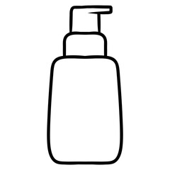 shampoo and soap bottle vector icon