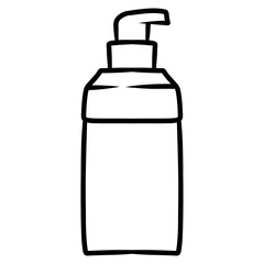 lotion cosmetic bottle vector icon