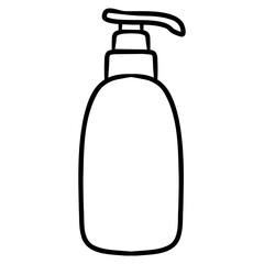 lotion cosmetic bottles icon illustration