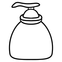 bottle of body soap vector icon