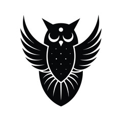 owl on white background mascot logo