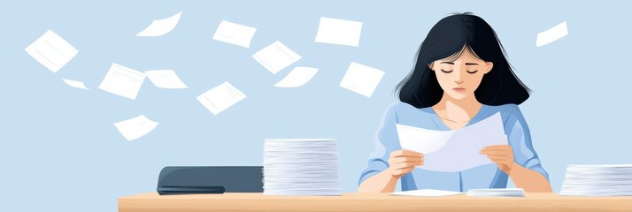 Teacher evaluates unmarked test papers highlighting challenges in assessment systems