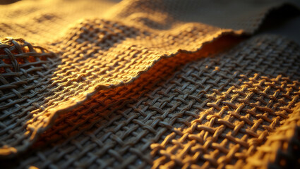 Rim Lit Coarse Hessian Sackcloth Surface Detail