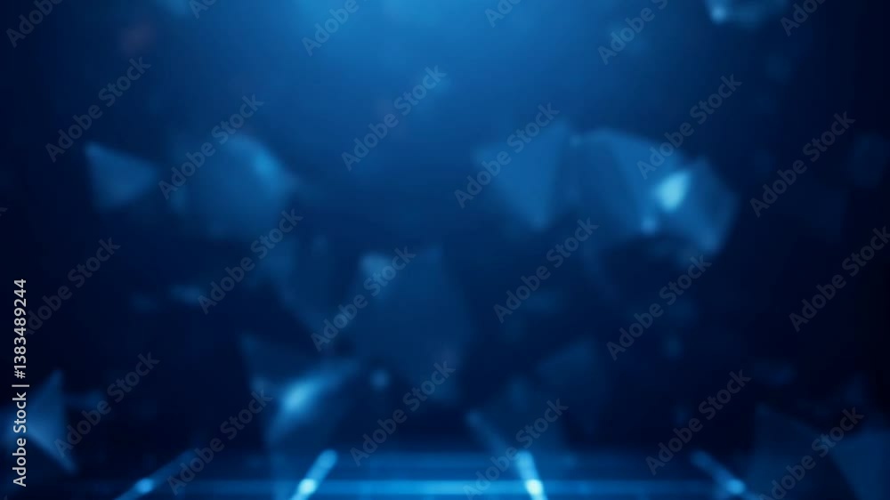 Poster abstract blue geometric background with dynamic shapes and a futuristic vibe suitable for technology