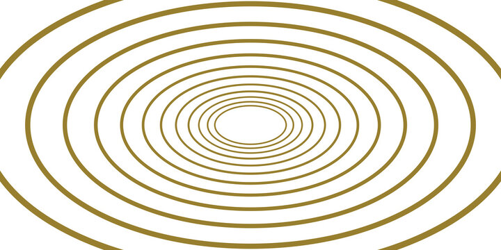 Fondo de c&iacute;rculos conc&eacute;ntricos y fondo transparente. Efecto t&uacute;nel. Acabado dorado
