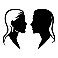 man and woman facing each 