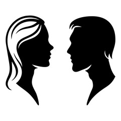 man and woman facing each 