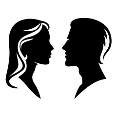 man and woman facing each 